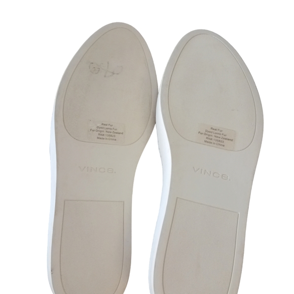 Vince Garvey suede slip on shoes. Womens size 9.5. REAL FUR !! - Picture 5 of 9